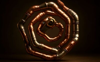 Industrial poetry in metal: pipe fitting art that bends steel into stories